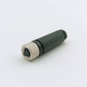 M8 3 4 pin female connector field attached